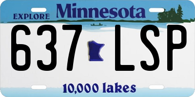 MN license plate 637LSP