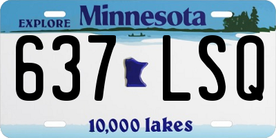 MN license plate 637LSQ