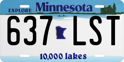 MN license plate 637LST