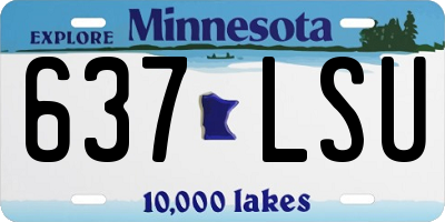 MN license plate 637LSU
