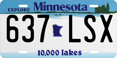 MN license plate 637LSX