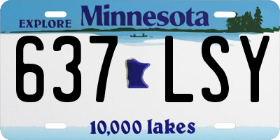 MN license plate 637LSY