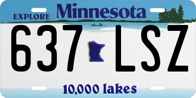 MN license plate 637LSZ