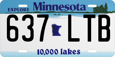 MN license plate 637LTB