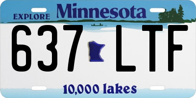 MN license plate 637LTF