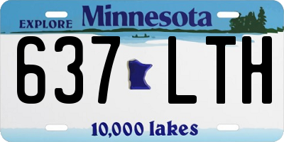 MN license plate 637LTH