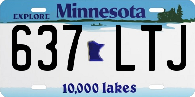 MN license plate 637LTJ