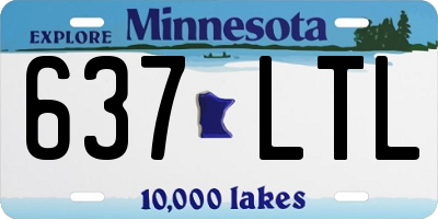 MN license plate 637LTL