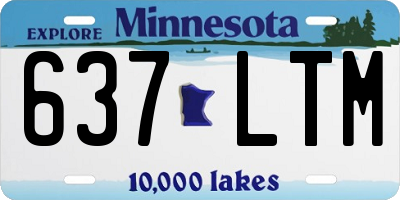 MN license plate 637LTM