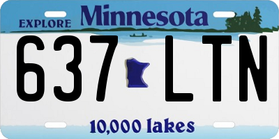 MN license plate 637LTN
