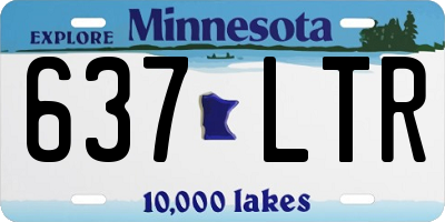 MN license plate 637LTR