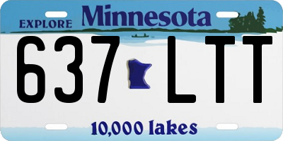 MN license plate 637LTT