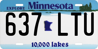 MN license plate 637LTU