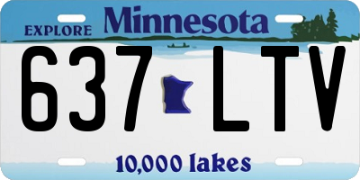 MN license plate 637LTV