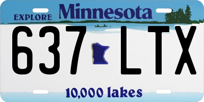 MN license plate 637LTX
