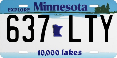 MN license plate 637LTY