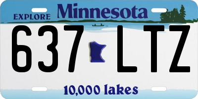 MN license plate 637LTZ