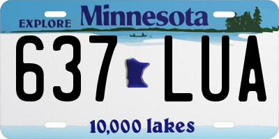 MN license plate 637LUA