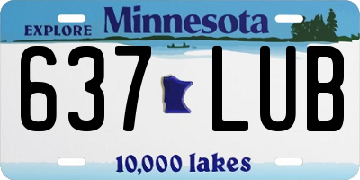 MN license plate 637LUB