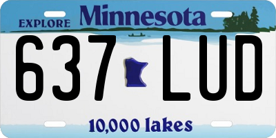 MN license plate 637LUD