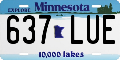 MN license plate 637LUE