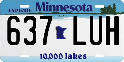 MN license plate 637LUH