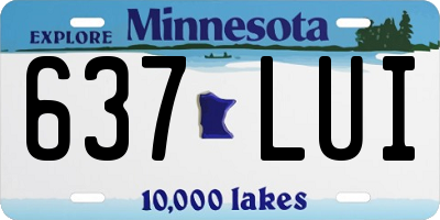 MN license plate 637LUI