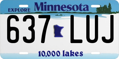 MN license plate 637LUJ