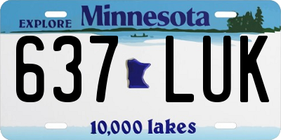 MN license plate 637LUK