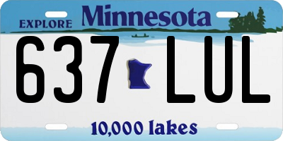 MN license plate 637LUL