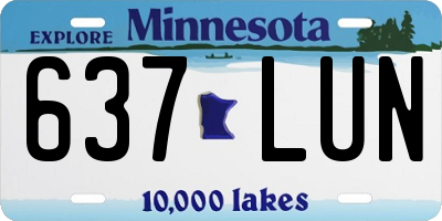 MN license plate 637LUN