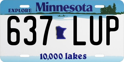 MN license plate 637LUP