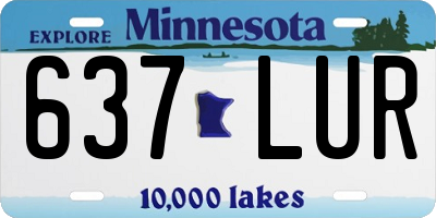 MN license plate 637LUR