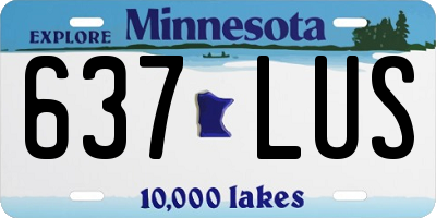 MN license plate 637LUS