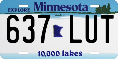 MN license plate 637LUT