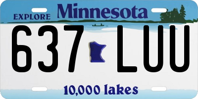 MN license plate 637LUU
