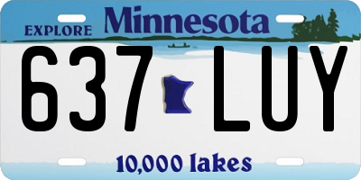 MN license plate 637LUY