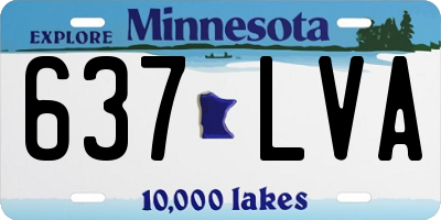 MN license plate 637LVA