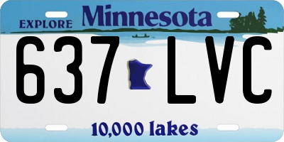 MN license plate 637LVC