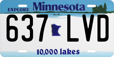 MN license plate 637LVD