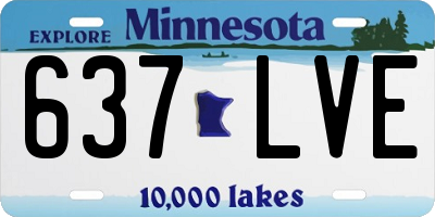MN license plate 637LVE