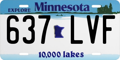 MN license plate 637LVF