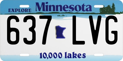 MN license plate 637LVG