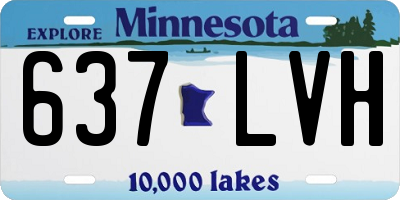 MN license plate 637LVH