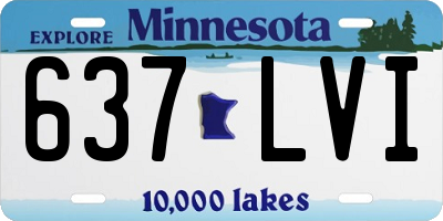 MN license plate 637LVI