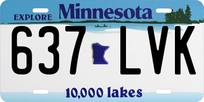 MN license plate 637LVK