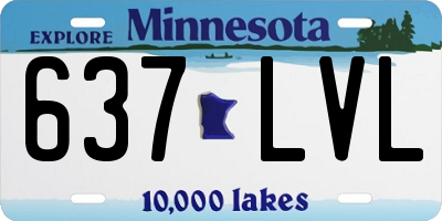 MN license plate 637LVL