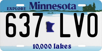 MN license plate 637LVO