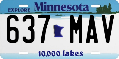 MN license plate 637MAV
