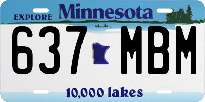 MN license plate 637MBM